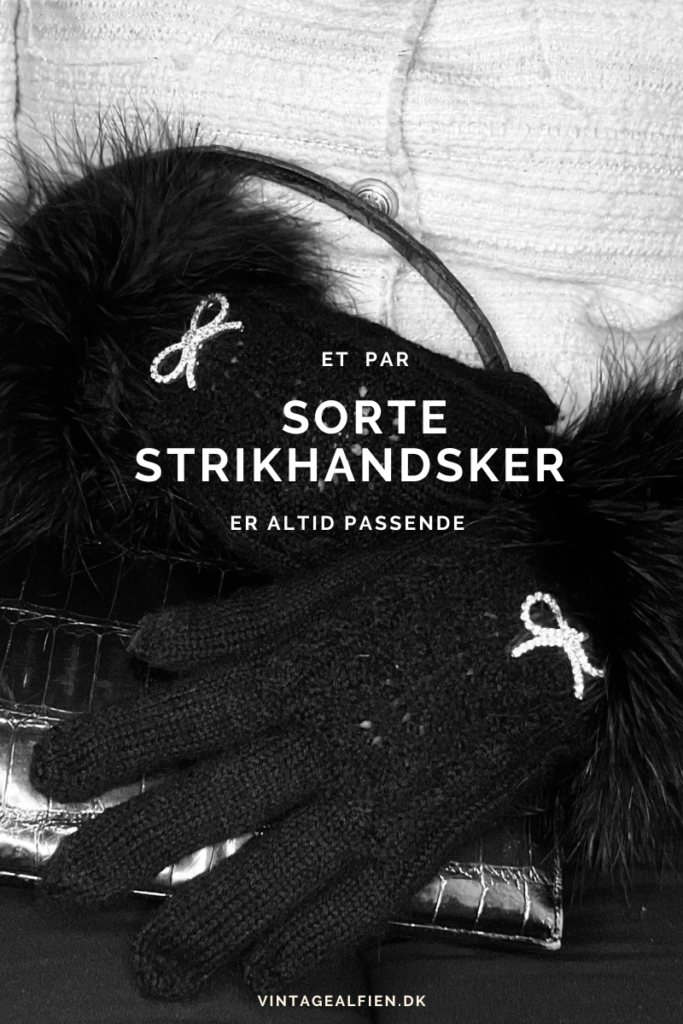 Sorte strikhandsker - en klassiker og går til alt